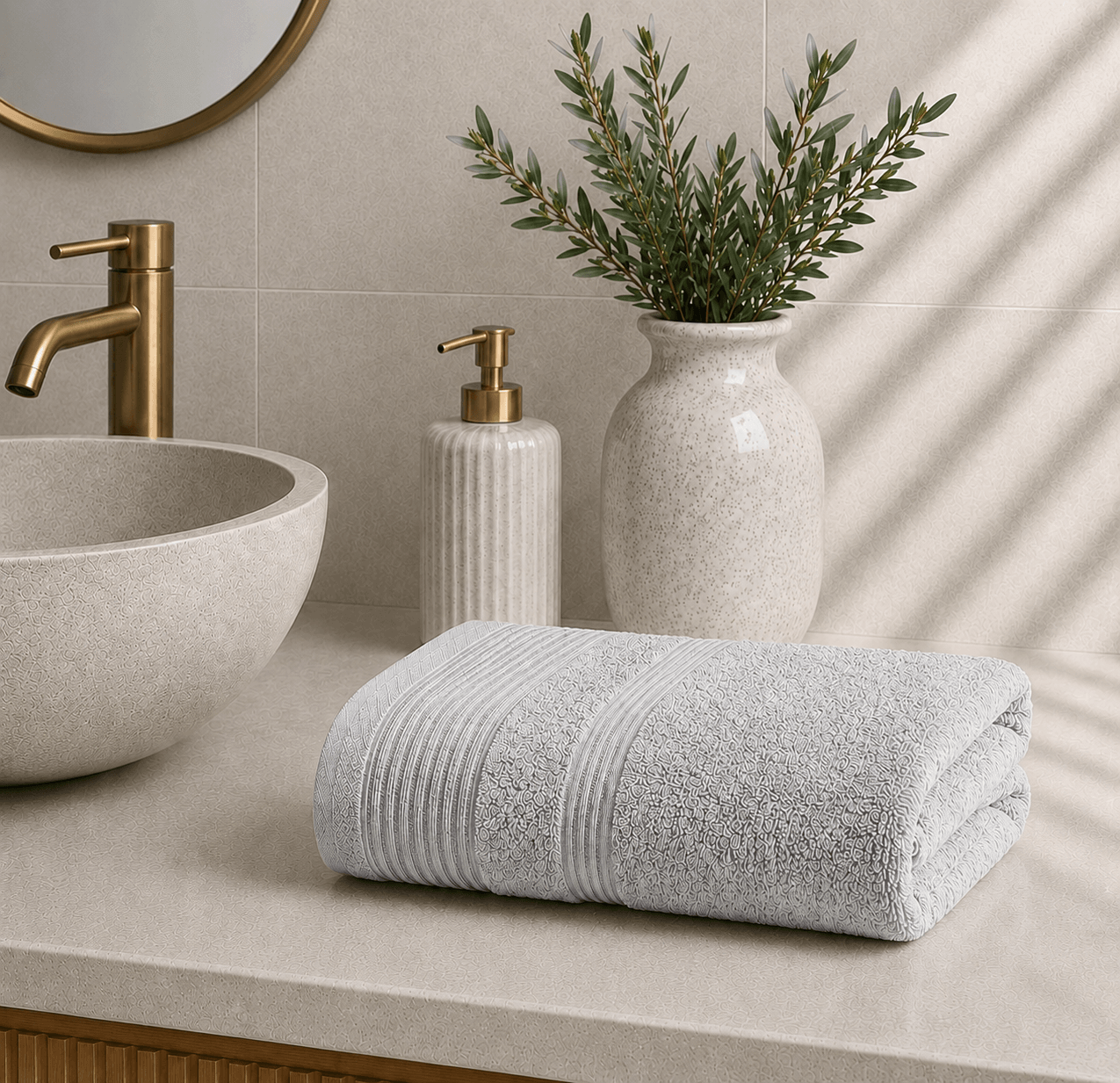 Πετσέτα Προσώπου 50×90 Light Grey