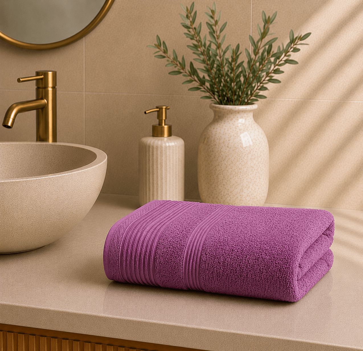 Πετσέτα Προσώπου 50×100 Dark Lilac