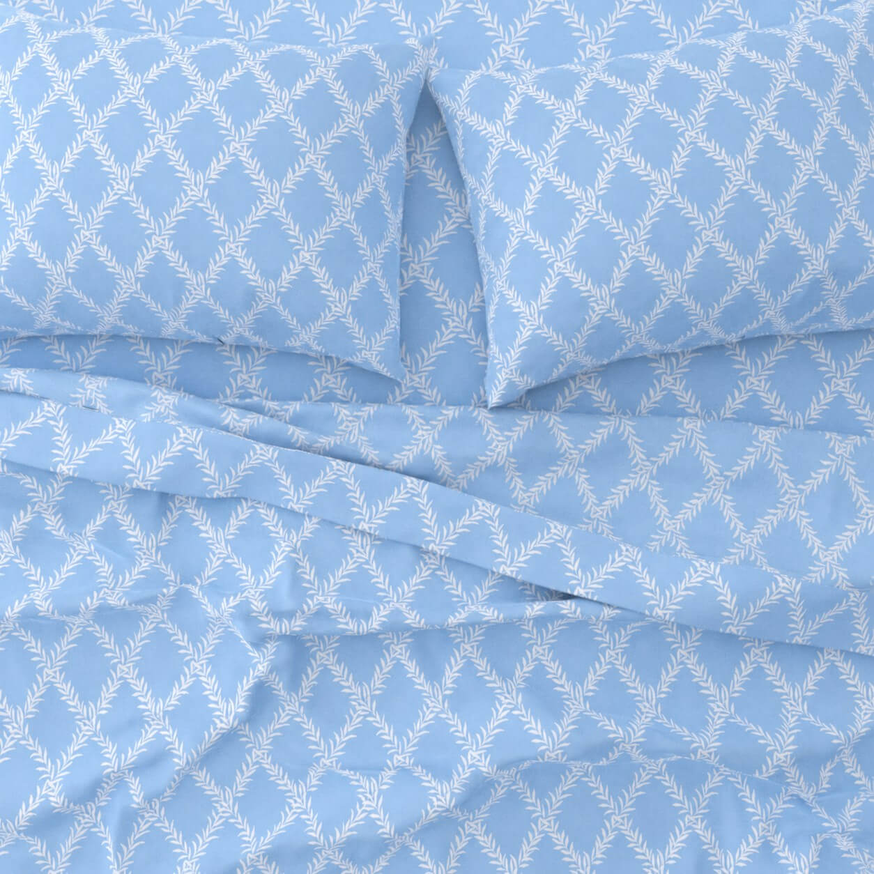 Σετ Σεντόνια Μονά 2Χ(1.75Χ2,60)+1Χ(52Χ72) Lucia Blue