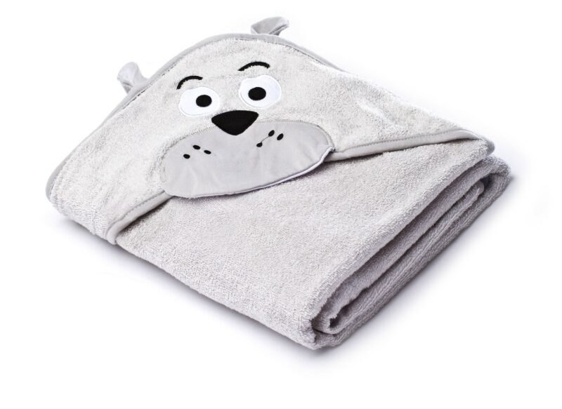Πετσέτα με Κουκούλα 100x100cm Sensillo Grey Teddy Bear 30591 5902021529629