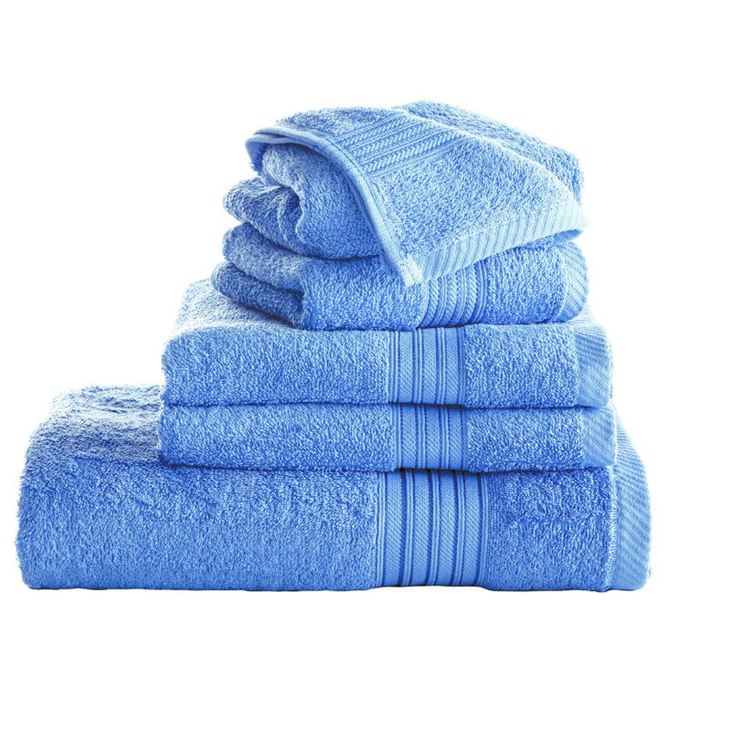 Μονόχρωμη πετσέτα (γαλάζιο) - μονόχρωμη πετσέτα προσώπου