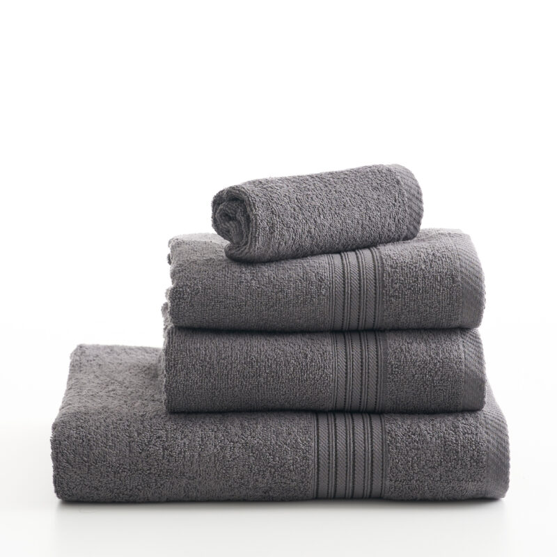 Μονόχρωμη πετσέτα (γκρι σκούρο) - μονόχρωμη πετσέτα προσώπου