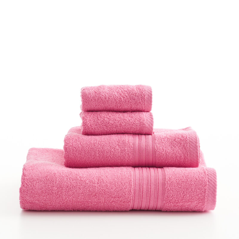 Μονόχρωμη πετσέτα (ροζ) - μονόχρωμη πετσέτα προσώπου