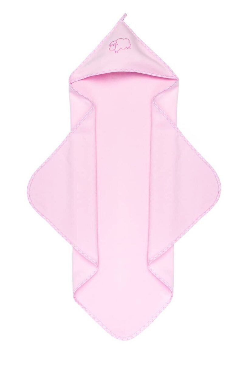 Βρεφική Πετσέτα Μπάνιου 80x80cm Sensillo Lamb Pink 4151
