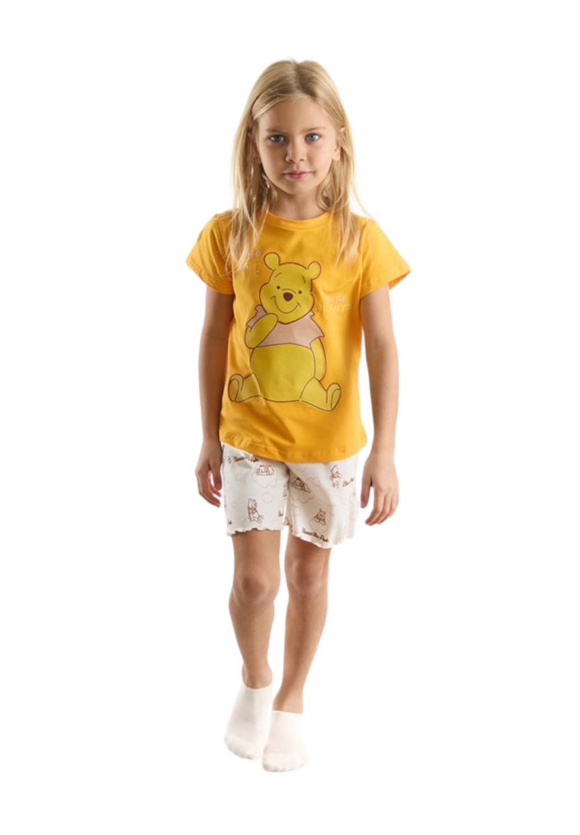 Πιτζάμα για κορίτσι με βερμούδα Winnie the Pooh Disney Πορτοκαλί