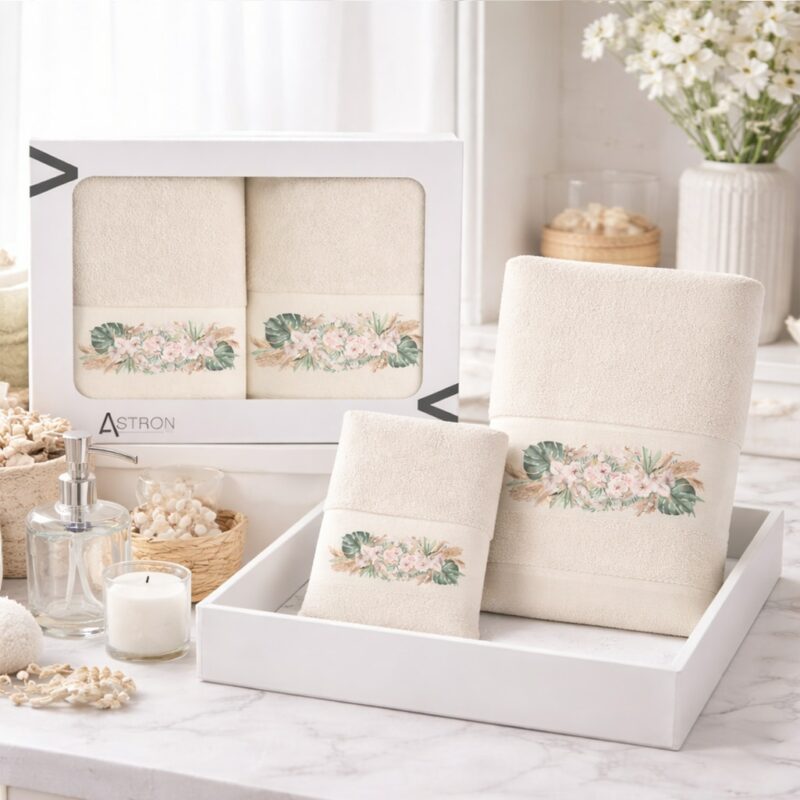 Πετσέτες (Σετ 2 τεμ.) Boho Ecru 4835865