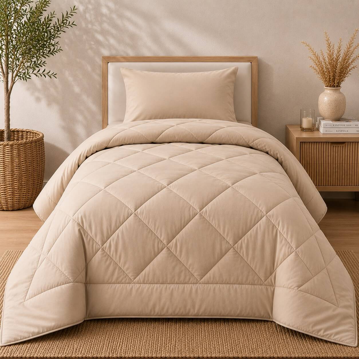 Πάπλωμα Μονό 160x240 Beige