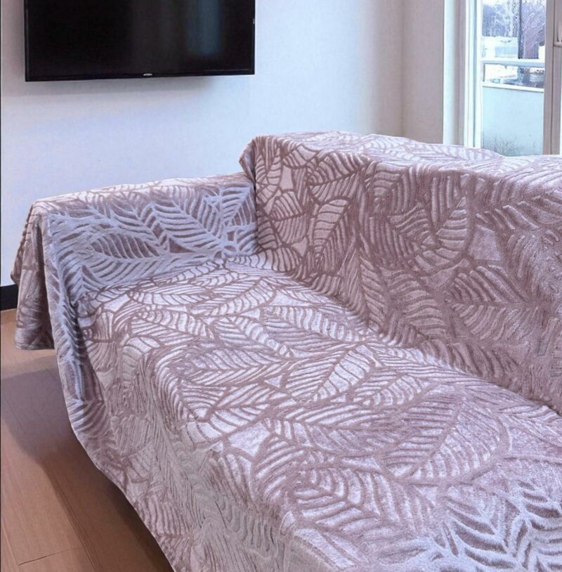 Αντιολισθητικό ριχτάρι βελούρ LINEAR dusty pink μεμονωμένα 180×240 LINEAHOME 5008913