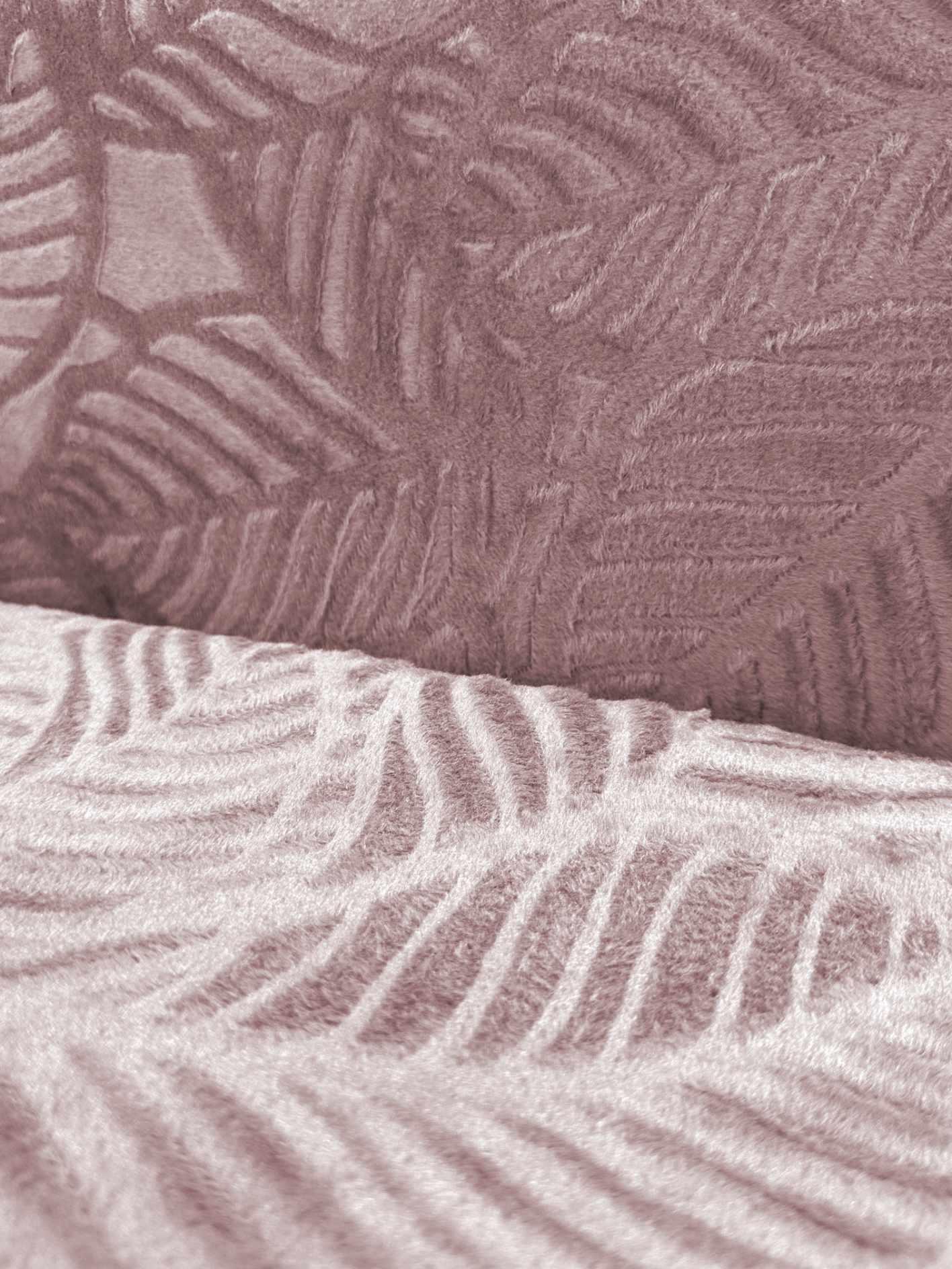 Αντιολισθητικό ριχτάρι βελούρ LINEAR dusty pink μεμονωμένα 180x160 LINEAHOME