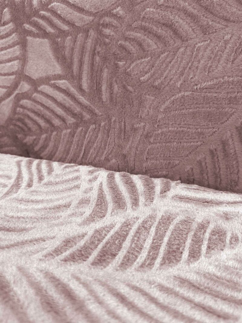 Αντιολισθητικό ριχτάρι βελούρ σετ 3τμχ. LINEAR DUSTY PINK LINEAHOME 5591168