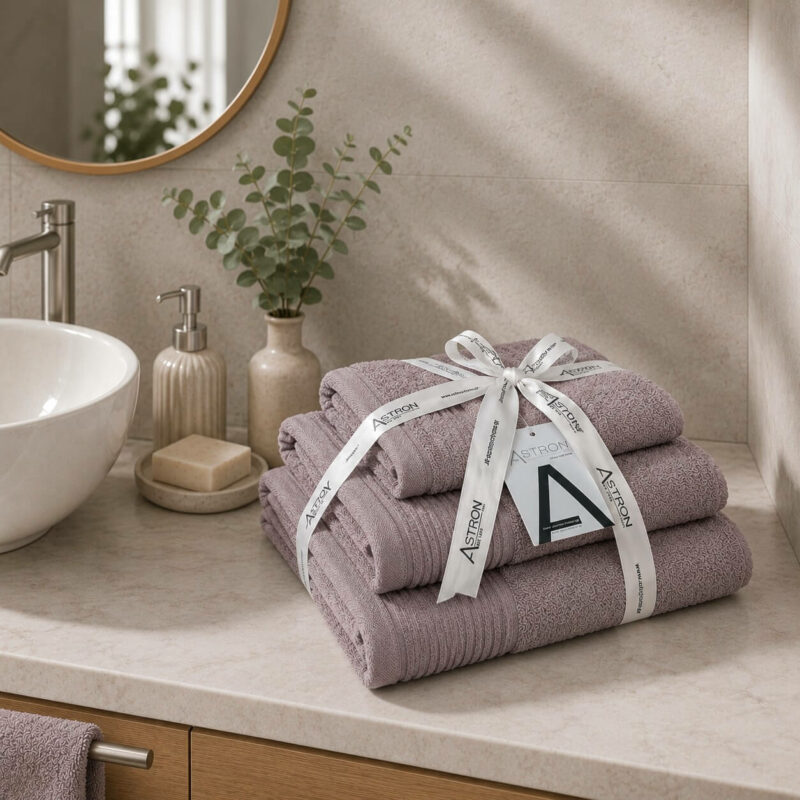 Πετσέτες σετ 3τμχ Dusty Rose 5514651