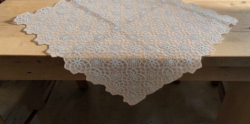 ΚΑΡΕ MISTY ΓΚΡΙ ΔΑΝΤΕΛΑ ΒΟΥΑΛ 100χ100 LINEAHOME 5306994