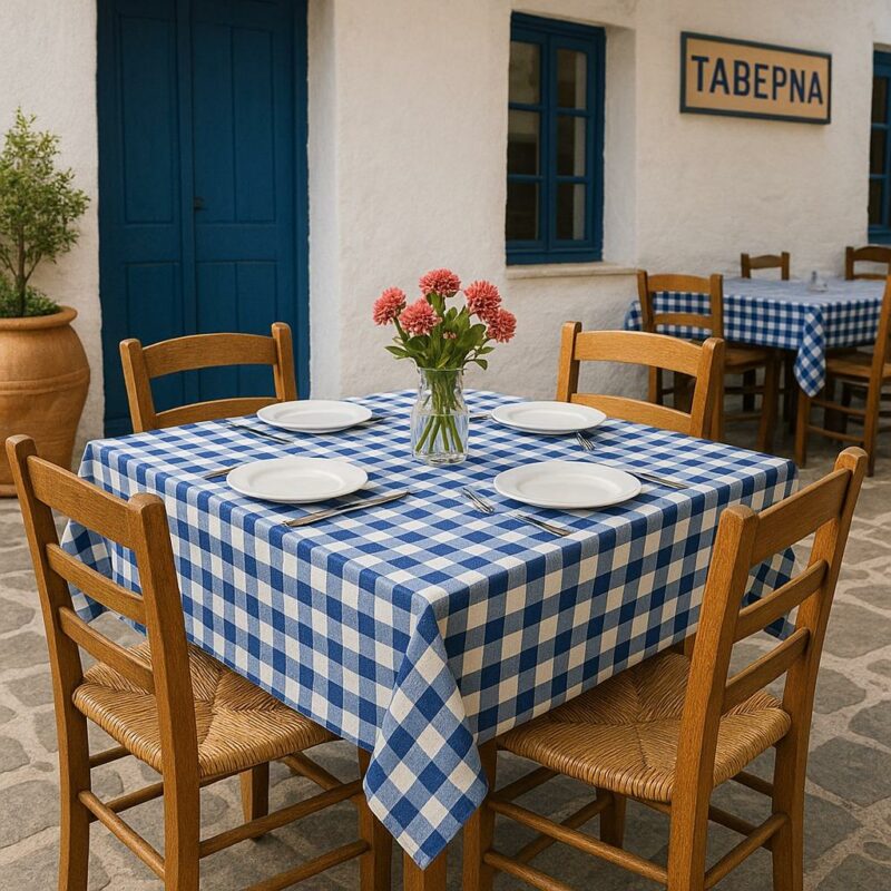 ΚΑΡΕ ΛΙΝΟ 100X100 ΚΑΡΩ ΜΠΛΕ LINEAHOME 5629984