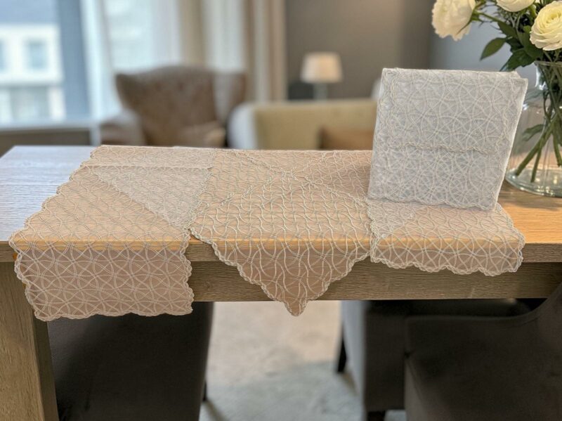 ΚΑΡΕ ΣΕΤ 5ΤΜΧ TIDAL ΜΠΕΖ ΔΑΝΤΕΛΑ ΒΟΥΑΛ ΤΡ/ΡΕ 120Χ120 ΚΑΡΕ 100Χ100 ΤΡΑΒΕΡΣΑ 40Χ160 Π LINEAHOME 5210479