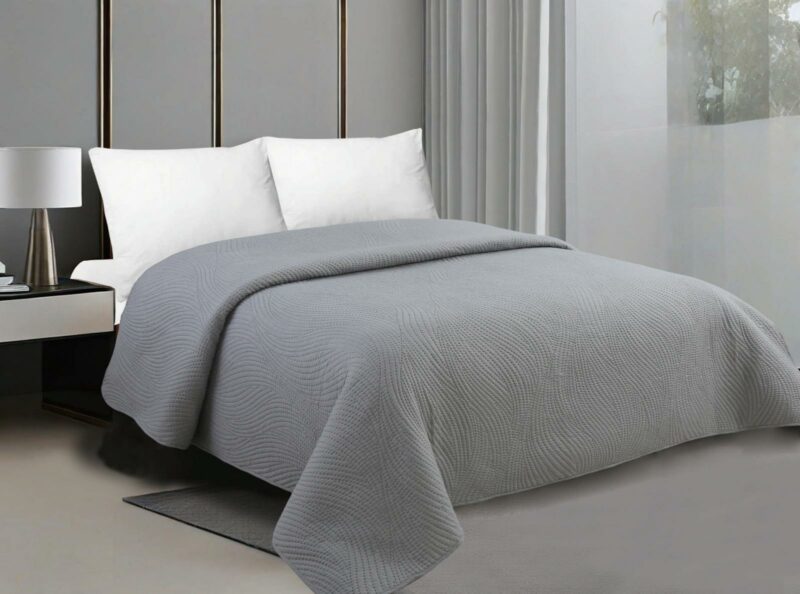 ΚΟΥΒΕΡΛΙ ΜΟΝΟΧΡΩΜΟ ΓΚΡΙ PEAK 220X240 LINEAHOME 5253177