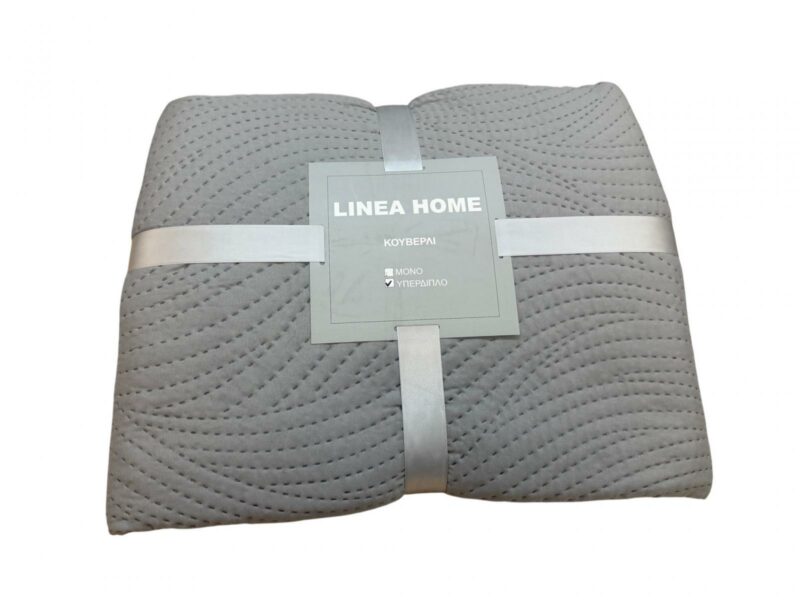 ΚΟΥΒΕΡΛΙ ΜΟΝΟΧΡΩΜΟ ΓΚΡΙ PEAK 220X240 LINEAHOME 5253179