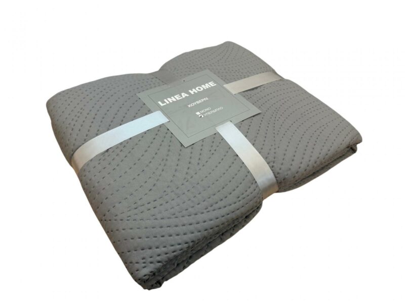 ΚΟΥΒΕΡΛΙ ΜΟΝΟΧΡΩΜΟ ΓΚΡΙ PEAK 160X220 LINEAHOME 5253174