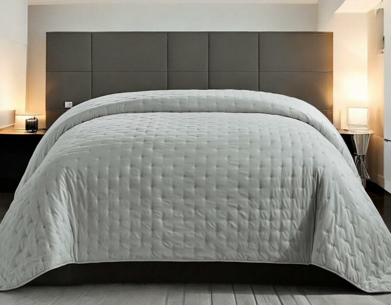 ΚΟΥΒΕΡΛΙ ΜΟΝΟΧΡΩΜΟ ΔΙΠΛΗΣ ΟΨΗΣ SELENE ΓΚΡΙ LINEAHOME 5647622