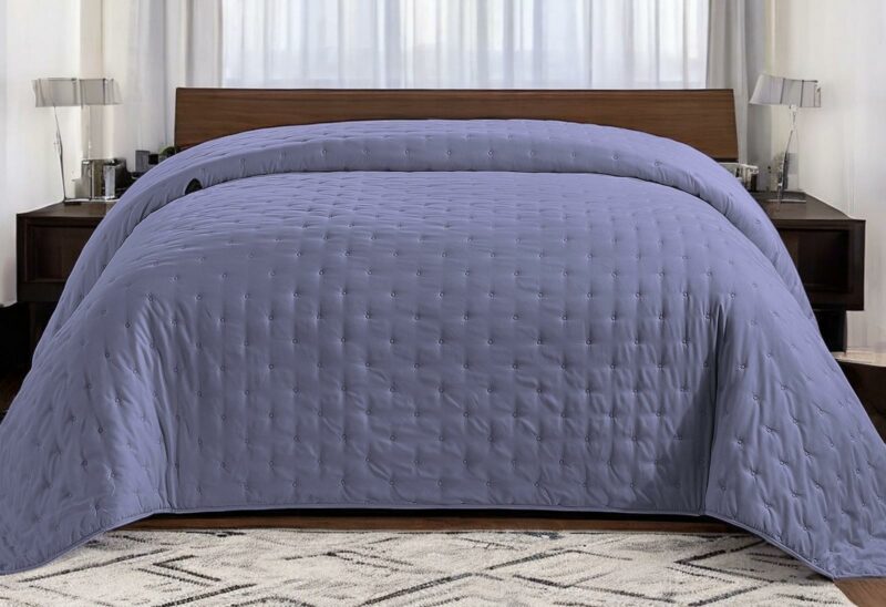 ΚΟΥΒΕΡΛΙ ΜΟΝΟΧΡΩΜΟ ΔΙΠΛΗΣ ΟΨΗΣ SELENE ΜΠΛΕ LINEAHOME 4892575