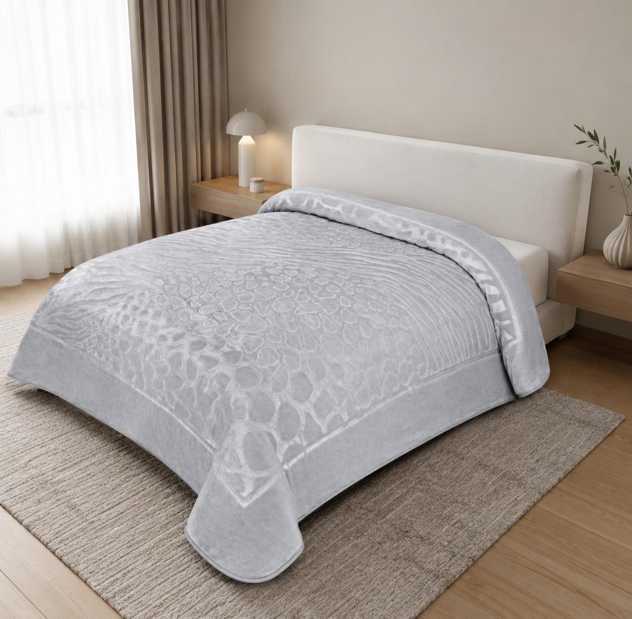 ΚΟΥΒΕΡΤΑ ΑΝΑΓΛΥΦΗ ΒΕΛΟΥΤΕ FORZA SILK TOUCΗ ΑΣΗΜΙ 160X220 LINEAHOME