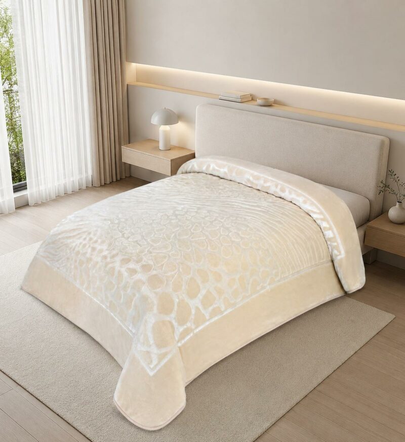 ΚΟΥΒΕΡΤΑ ΑΝΑΓΛΥΦΗ ΒΕΛΟΥΤΕ FORZA SILK TOUCΗ ΕΚΡΟΥ 220Χ240 LINEAHOME 5642690