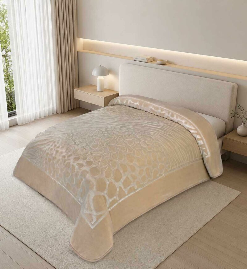 ΚΟΥΒΕΡΤΑ ΑΝΑΓΛΥΦΗ ΒΕΛΟΥΤΕ FORZA SILK TOUCΗ ΜΠΕΖ 220Χ240 LINEAHOME 5642693
