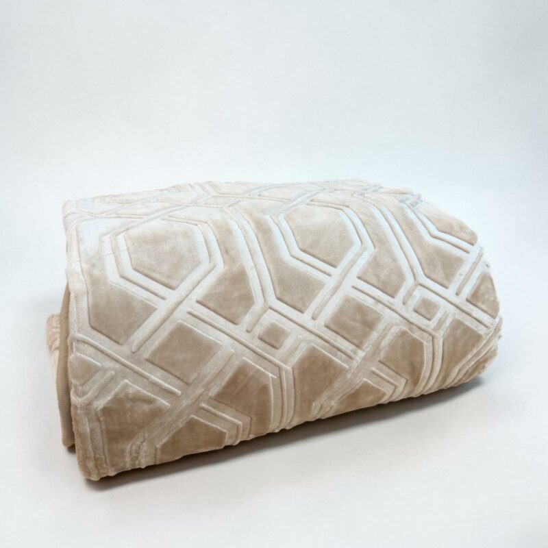 ΚΟΥΒΕΡΤΑ ΑΝΑΓΛΥΦΗ ΒΕΛΟΥΤΕ MELODY SILK TOUCΗ ΜΠΕΖ 220Χ240 LINEAHOME 5642666