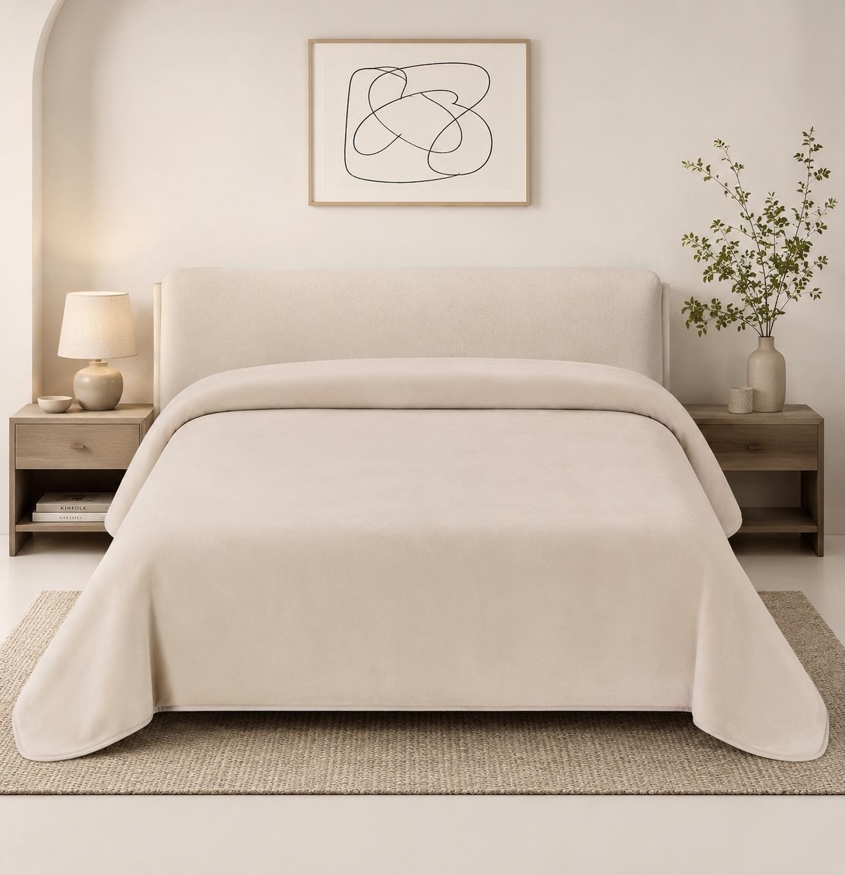 ΚΟΥΒΕΡΤΑ ΒΕΛΟΥΤΕ BEVERLY SILK TOUCΗ ΕΚΡΟΥ 160X220 LINEAHOME