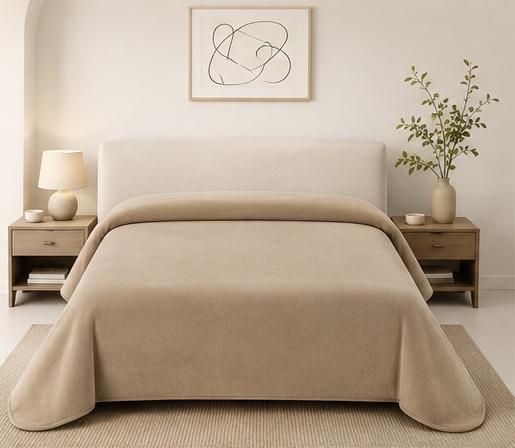 ΚΟΥΒΕΡΤΑ ΒΕΛΟΥΤΕ BEVERLY SILK TOUCΗ ΜΠΕΖ 160X220 LINEAHOME 5642714