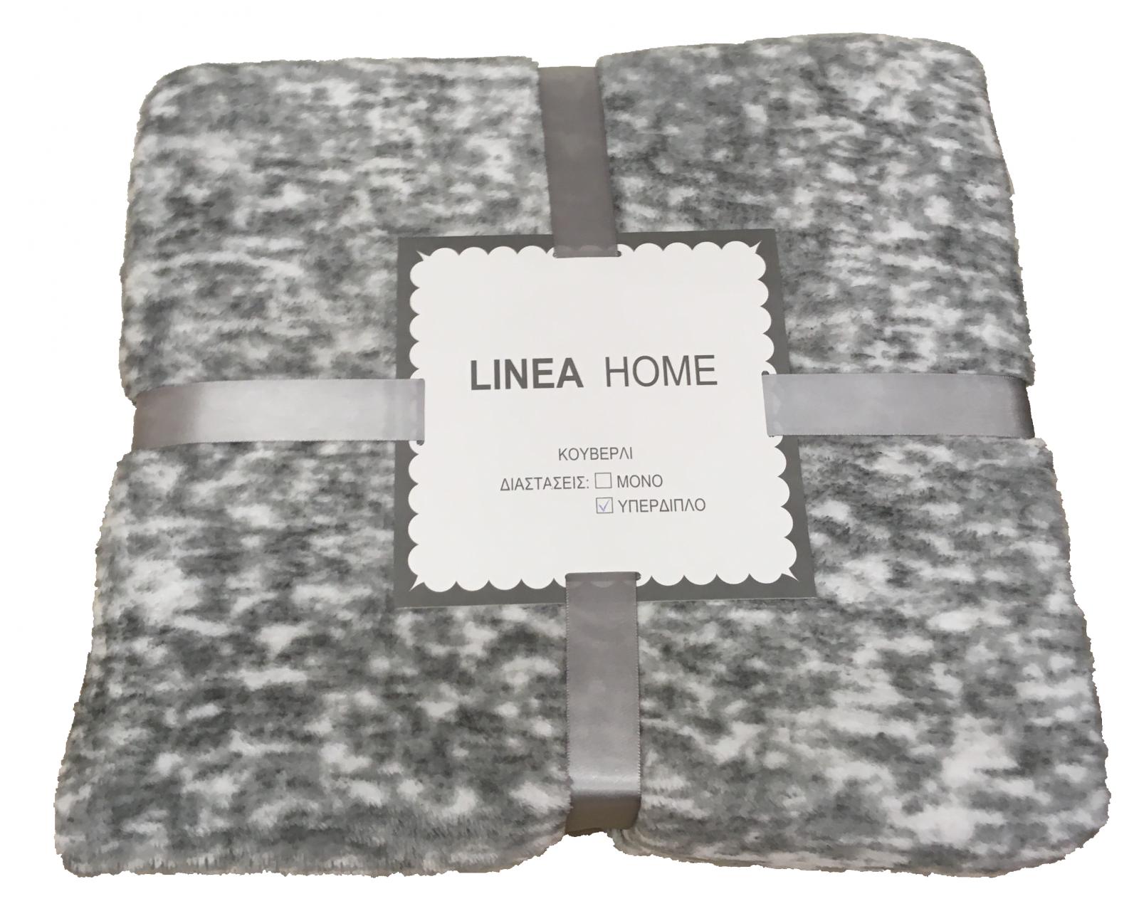 ΚΟΥΒΕΡΤΑ ΚΑΝΑΠΕ SNOW ΓΚΡΙ ΥΠΕΡΔΙΠΛΗ 220Χ240 LINEAHOME