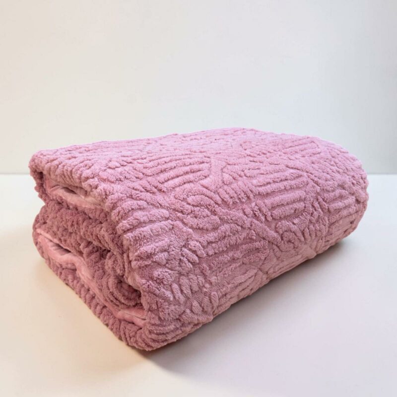 ΚΟΥΒΕΡΤΟΠΑΠΛΩΜΑ ΑΝΑΓΛΥΦΟ NOCE ΥΠΕΡΔΙΠΛΟ DUSTY PINK 220Χ240 LINEAHOME 5883640
