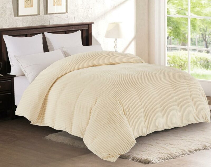 ΚΟΥΒΕΡΤΟΠΑΠΛΩΜΑ ΑΝΑΓΛΥΦΟ ΚΟΤΛΕ ΥΠΕΡΔΙΠΛΟ ΕΚΡΟΥ 210X230 LINEAHOME 4809511