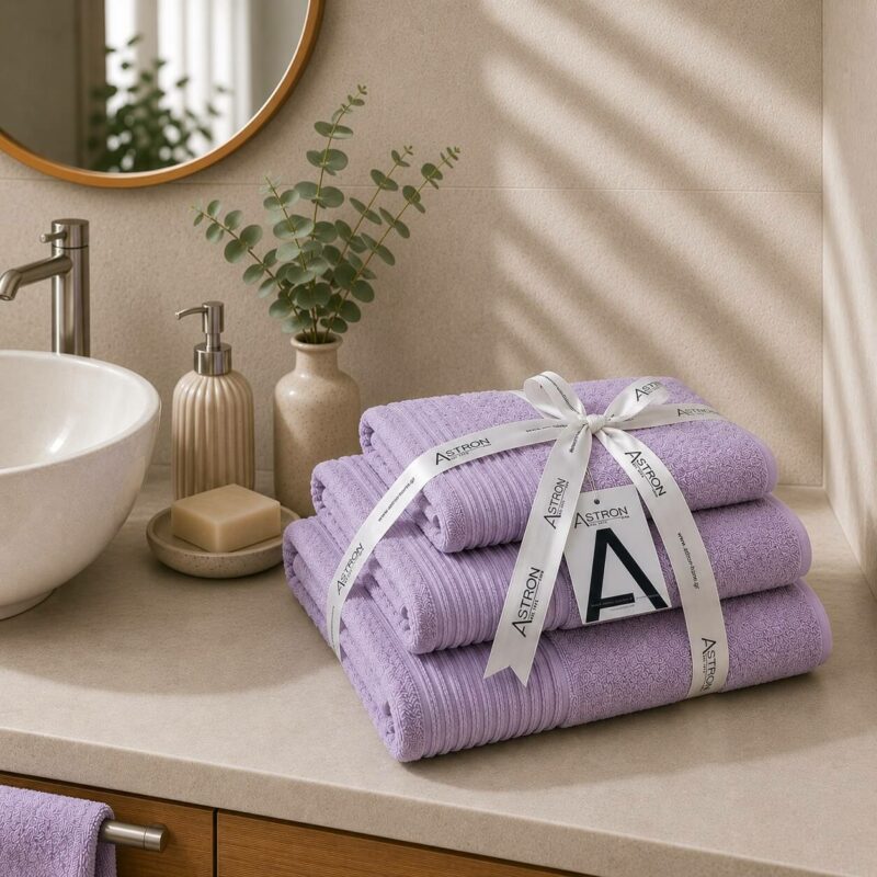 Πετσέτες σετ 3τμχ Light Lilac 5514656