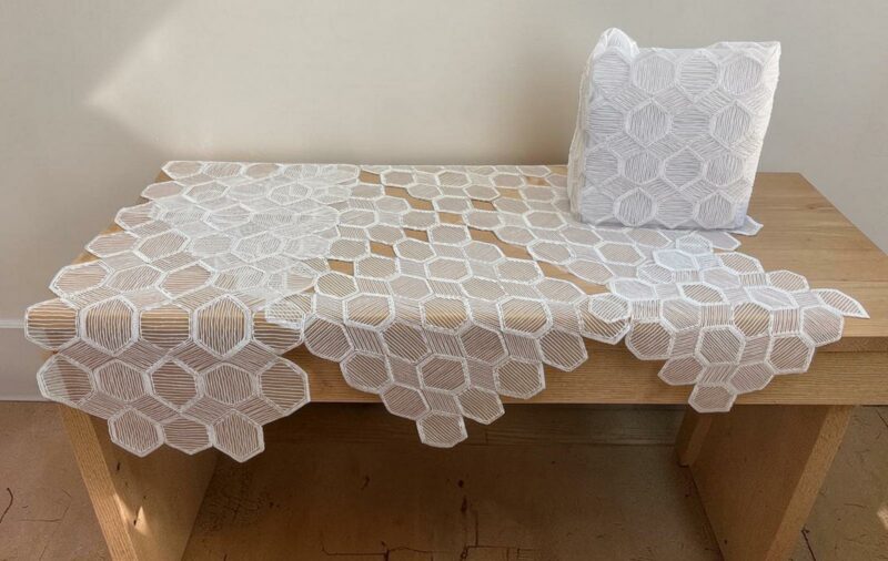 ΣΕΤ 5ΤΜΧ CELL ΛΕΥΚΗ ΔΑΝΤΕΛΑ ΒΟΥΑΛ ΤΡ/ΡΕ 120Χ120 ΚΑΡΕ 100Χ100 ΤΡΑΒΕΡΣΑ 40Χ160 Π LINEAHOME 5256083