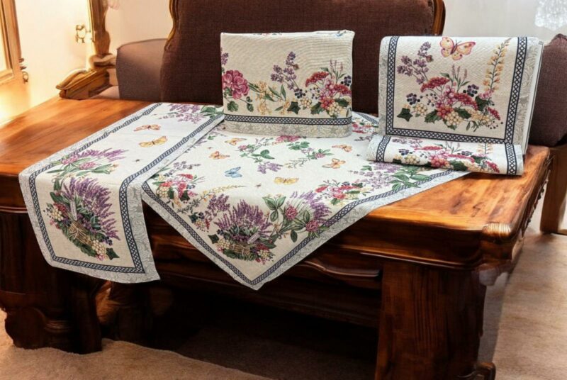 ΣΕΤ 5ΤΜΧ ΣΤΟΦΑ ΙΣΠΑΝΙΑΣ ΔΑΜΑΣΚΟ LEVANTE ΤΡΑΠ/ΡΕ 140Χ140 ΚΑΡΕ 100Χ100 + ΤΡΑΒΕΡΣΑ 45Χ140 + LINEAHOME 5033490