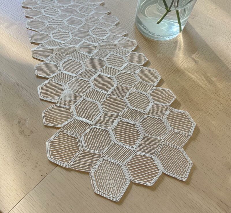 ΤΡΑΒΕΡΣΑ CELL ΛΕΥΚΗ ΔΑΝΤΕΛΑ ΒΟΥΑΛ 45χ160 LINEAHOME 5256079