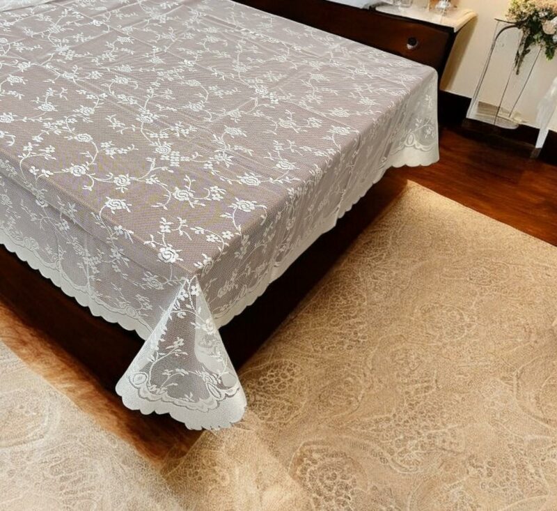 ΤΡΑΠΕΖΟΜΑΝΤΗΛΟ ΔΑΝΤΕΛΑ ROMANCE ΛΕΥΚΟ 140Χ180 LINEAHOME 5250767