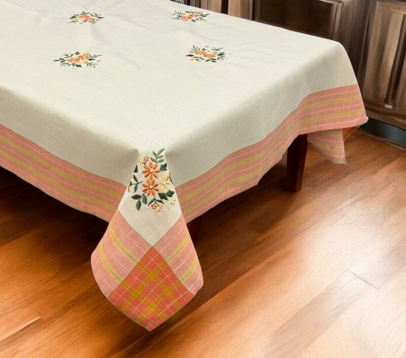 ΤΡΑΠΕΖΟΜΑΝΤΗΛΟ ΛΙΝΟ ΜΕ ΚΕΝΤΗΜΑ PICNIC 140Χ140 LINEAHOME 5604044