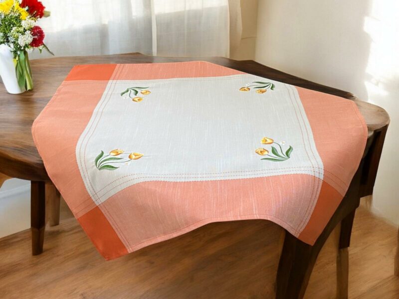 ΤΡΑΠΕΖΟΜΑΝΤΗΛΟ ΛΙΝΟ ΜΕ ΚΕΝΤΗΜΑ TULIP 15580-6 140Χ140 LINEAHOME 5382991