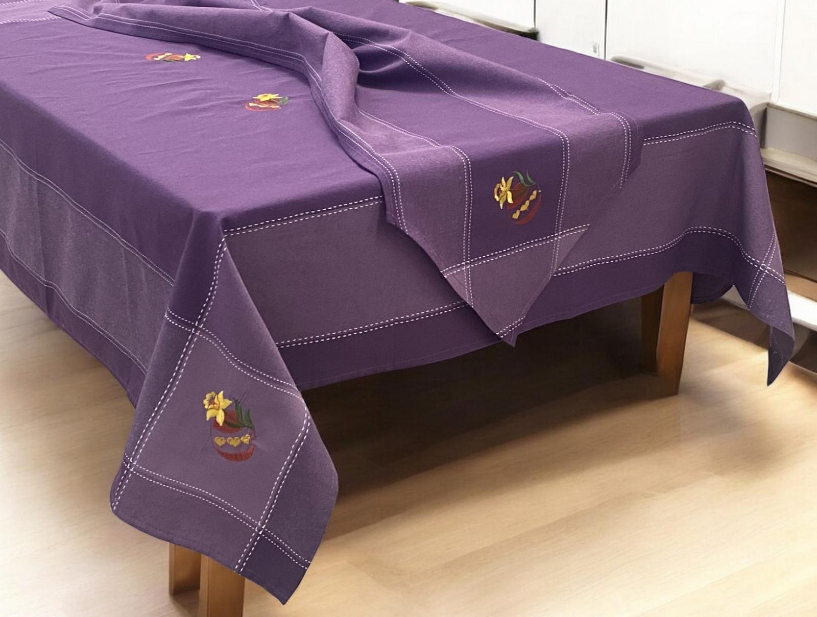 ΤΡΑΠΕΖΟΜΑΝΤΗΛΟ ΠΑΣΧΑΛΙΝΟ ΜΕ ΚΕΝΤΗΜΑ PURPLE EGG 140Χ180 LINEAHOME