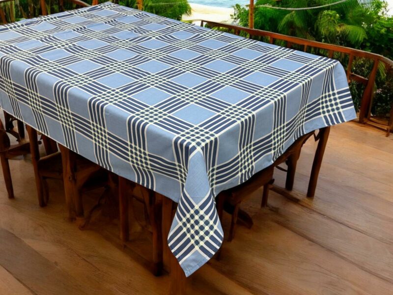 ΤΡΑΠΕΖΟΜΑΝΤΗΛΟ ΦΑΓΗΤΟΥ ΚΑΡΩ CYCLADIC ΜΠΛΕ 140X180 LINEAHOME 5383329