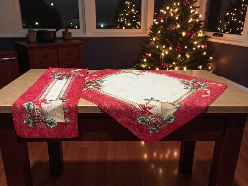 ΧΡΙΣΤΟΥΓΕΝΙΑΤΙΚΟ ΣΕΤ 5TMX ΣΤΟΦΑ ΙΣΠΑΝΙΑΣ XMAS CARD ΑΠΟ LINEAHOME 4707923