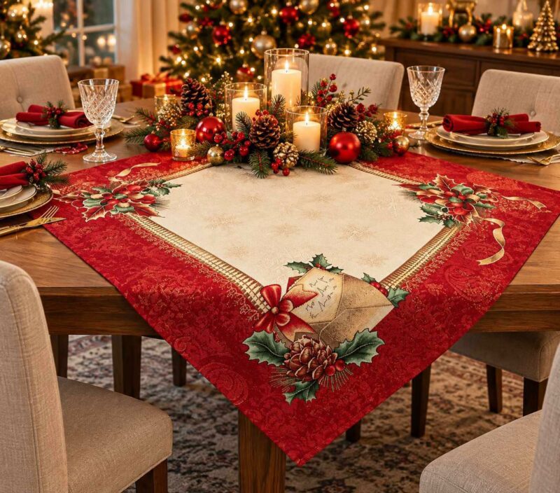 ΧΡΙΣΤΟΥΓΕΝΙΑΤΙΚΟ ΣΕΤ 5TMX ΣΤΟΦΑ ΙΣΠΑΝΙΑΣ XMAS CARD ΑΠΟ LINEAHOME 6072834