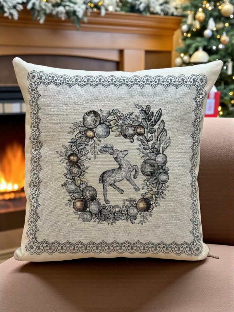 ΧΡΙΣΤΟΥΓΕΝΝΙΑΤΙΚΗ ΜΑΞΙΛΑΡΟΘΗΚΗ TINSEL DE ΑΣΗΜΙ 45Χ45 LINEAHOME 4894009