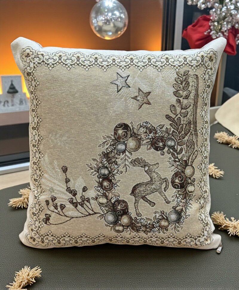 ΧΡΙΣΤΟΥΓΕΝΝΙΑΤΙΚΗ ΜΑΞΙΛΑΡΟΘΗΚΗ TINSEL DE ΧΡΥΣΑΦΙ 45Χ45 LINEAHOME 4894006