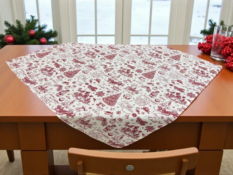 ΧΡΙΣΤΟΥΓΕΝΝΙΑΤΙΚΟ ΚΑΡΕ ΛΙΝΟ RED TREE 100Χ100 LINEAHOME 5373100