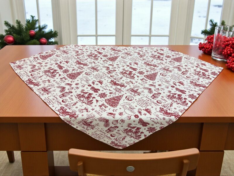ΧΡΙΣΤΟΥΓΕΝΝΙΑΤΙΚΟ ΚΑΡΕ ΛΙΝΟ RED TREE 100Χ100 LINEAHOME 5373101