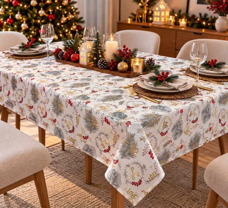 ΧΡΙΣΤΟΥΓΕΝΝΙΑΤΙΚΟ ΤΡΑΠΕΖΟΜΑΝΤΗΛΟ ΛΙΝΟ LOVE CHRISTMAS LINEAHOME 6031502