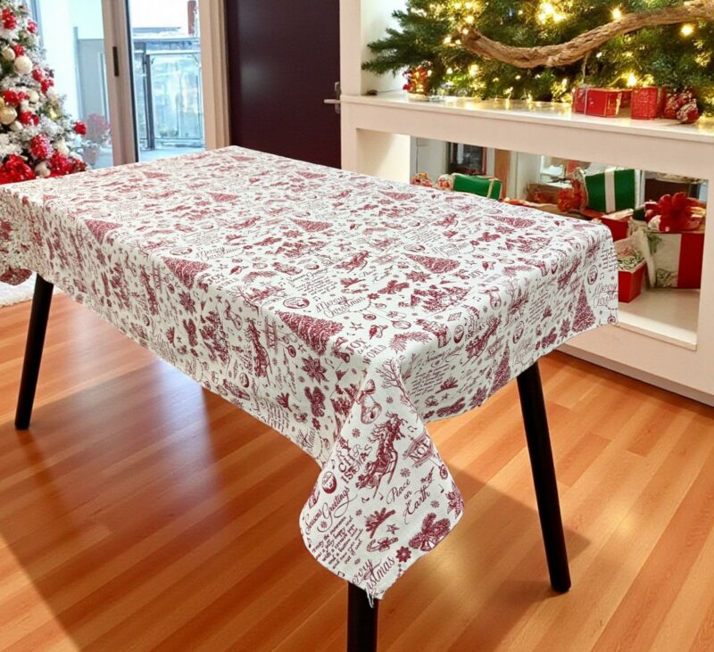 ΧΡΙΣΤΟΥΓΕΝΝΙΑΤΙΚΟ ΤΡΑΠΕΖΟΜΑΝΤΗΛΟ ΛΙΝΟ RED TREE LINEAHOME 4893997